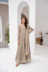 Manahils Stitched Formals Kurti-B-006-Camel Brown