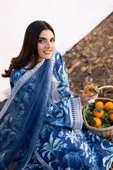 Fresco By Sheenora Stitched 3 Piece Lawn Edit Collection'2025-Royal Serenity