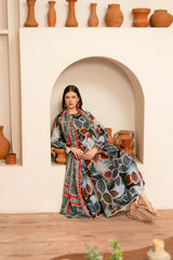 Feathers Unstitched 3 Piece Digital Printed Lawn Summer Suit-CLYNE-FT462