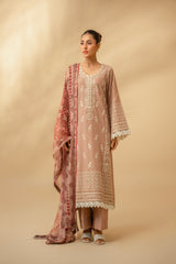 Zouj Unstitched 3 Piece Chikankari Lawn Edit Suit-Desert Bloom