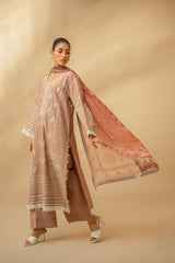 Zouj Unstitched 3 Piece Chikankari Lawn Edit Suit-Desert Bloom