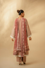Zouj Unstitched 3 Piece Chikankari Lawn Edit Suit-Desert Bloom