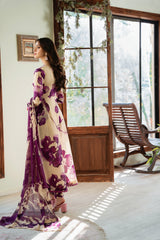 Feathers Unstitched 3 Piece Digital Printed Lawn Summer Suit-Nuage-FT391