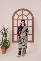 Feathers Unstitched Winter Arrivals Suit-VELNOR-FT604