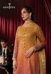 Asim Jofa Premium Festive Ajpf-25 Embroidered Chiffon 3 Pcs