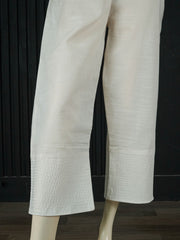 Deck Up Khaddar Culottes - White