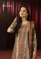 Asim Jofa Premium Festive Ajpf-16 Embroidered Zari Tissue 3 Pcs
