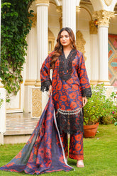 Rang E Gulposh Stitched 3 Piece Lawn Collection'2025-RNG-1204