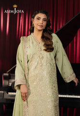 Asim Jofa Premium Festive Ajpf-22 Embroidered Boski Silk 3 Pcs
