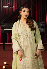 Asim Jofa Premium Festive Ajpf-22 Embroidered Boski Silk 3 Pcs