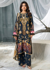Meerak Unstitiched 3 Piece Winter Collection'2026-Navy Charm