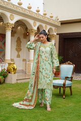 Rang E Gulposh Stitched 3 Piece Lawn Collection'2025-RNG-1211