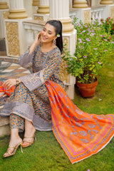 Rang E Gulposh Stitched 3 Piece Lawn Collection'2025-ENG-1213