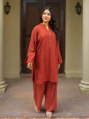 Tng By Md Solid Co Ords Collection-Nafeesa Rust