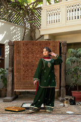 Sardiyon Ki Shaam Omal By Komal Stitched 3 Piece Winter Suit-Amber