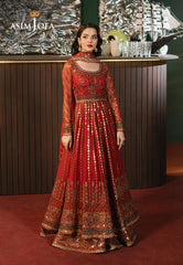 Asim Jofa Premium Festive Ajpf-32 Embroidered Net 3 Pcs