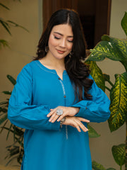 Tng By Md Solid Co Ords Collection-Aasmaan Turquoise Blue