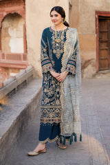 Meeras By Imrozia Serene Unstitched 3 Piece Luxury Formals Suit-I-223 NEELAM