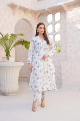 Threads & Weaves Stitched 2 Piece Lawn Collection'2025-White Elegance-RTWL25107