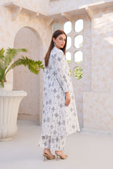 Threads & Weaves Stitched 2 Piece Lawn Collection'2025-White Elegance-RTWL25107