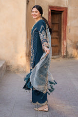 Meeras By Imrozia Serene Unstitched 3 Piece Luxury Formals Suit-I-223 NEELAM
