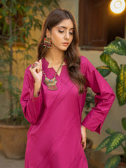 Tng By Md Solid Co Ords Collection-Rangat Hot Pink