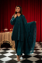 Freesia By Zouj 3 Piece Festive Edit-Emerald Elan