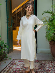 Tng By Md Solid Co Ords Collection-Mizaaj Off White