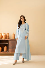 Tiraz Stitched 3 Piece Summer Suit-Nisah