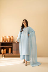 Tiraz Stitched 3 Piece Summer Suit-Nisah