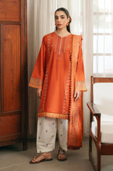 Spring Edit'25 By Mannat Clothing Stitched Collection-Rust