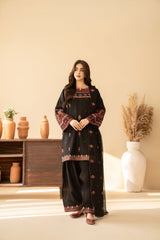 Tiraz Stitched 3 Piece Summer Suit-Gul