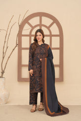 Feathers Unstitched Winter Arrivals Suit-MOCHA-FT642