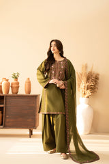 Tiraz Stitched 3 Piece Summer Suit-Nayel