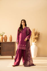 Tiraz Stitched 3 Piece Summer Suit-Eshaal
