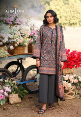 Asim Jofa Prints Unstitched Drop 1 Ajuub-09 Printed Lawn 3 Pcs