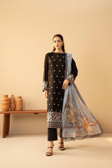 Tiraz Stitched 3 Piece Summer Suit-Naqsh