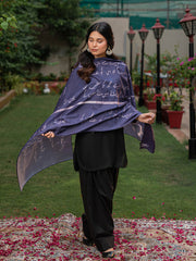 Tng By Md Stole Collection-Jaun Elia Stole (Voilet Blue)