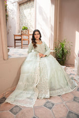 Couture by Manahils Stitched 3 Piece Luxury Formals Collection'2025-018-MINT GREEN