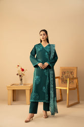 Tiraz Stitched 3 Piece Summer Suit-Lia