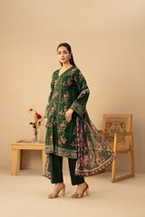 Tiraz Stitched 3 Piece Summer Suit-Hoor
