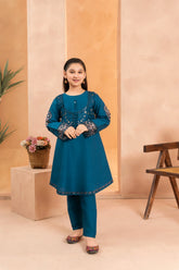 Khayat Stitched Co Ords Summer Lawn Cotton Suit-Khayat - Blue