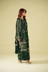 Satrang By Zouj Unstitched 3 Piece Formals Suit-Royale Jade