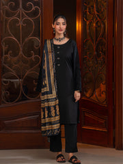 Tng By Md Stole Collection-Ajrak Batik Stole | Gold & Black