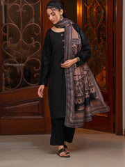 Tng By Md Odhni Collection-Taj Mahal Silk Odhni (Brown)