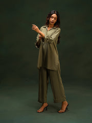 TNG By MD Aura | Co-Ord Set | Olive Green