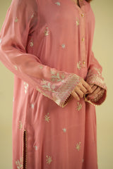 Satrang By Zouj Unstitched 3 Piece Formals Suit-Petal Peach