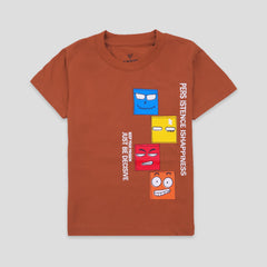 Kjunction Boys Half Sleeves-Printed T-Shirt (Decisive)