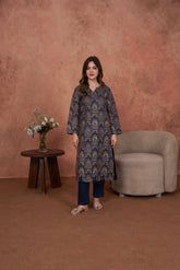 Feathers Unstitched 2 Piece Emb Lawn Summer Suit-Sapphire Regency-Embroidered 2pc