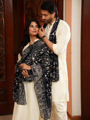 Tng By Md Stole Collection-Ishq ke Tukre Stole (Black)